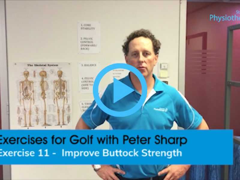 Golf exercise video improve buttock strength